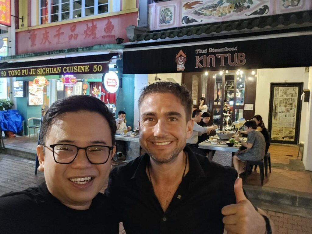 Meeting Andy Lee in Singapore to discuss Cross Border Summit 2023 - Miked and Andy